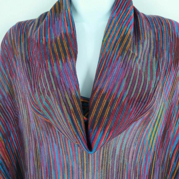 Vertigo Womens Magenta Cowl Multicolor Neck Sweater Top Size Small New - Picture 5 of 11